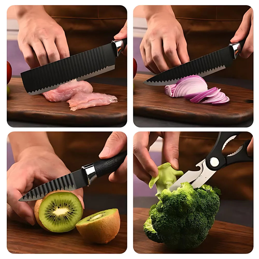 Kit completo de facas de cozinha profissionais BladePro