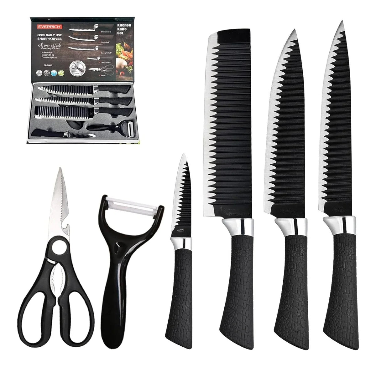Kit completo de facas de cozinha profissionais BladePro
