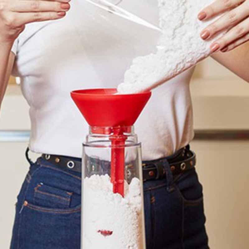 Flour Mixer Hand-Held Rotating Flour Sieve Cup Household Kitchen Baking Utensils Plastic Semi-Automatic Flour Sieve