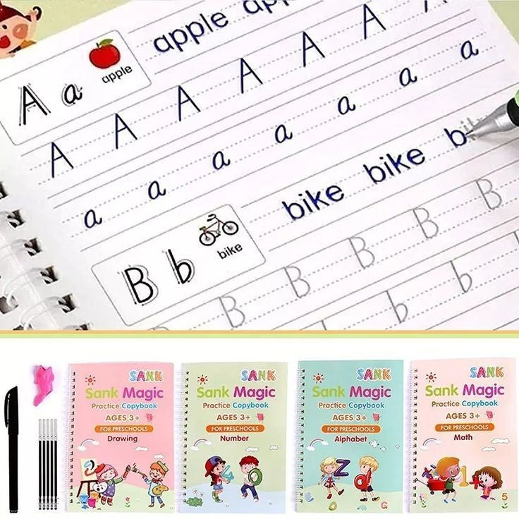 Kit de Cadernos Mágicos de Caligrafia MaycaShop + Brinde