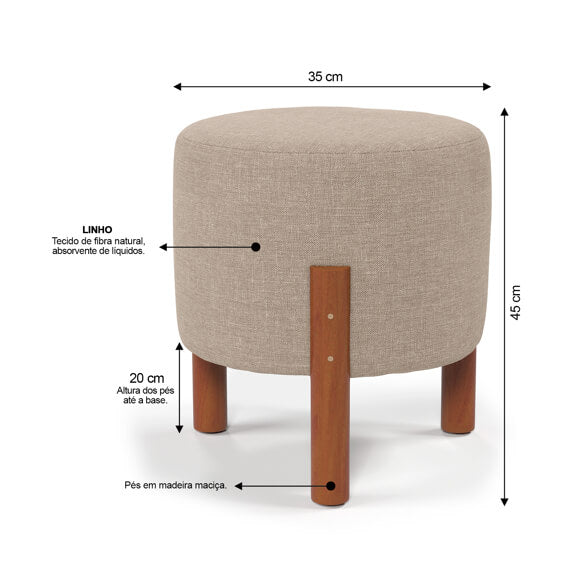 DuoLuxe – Kit com 2 Puffs Decorativos