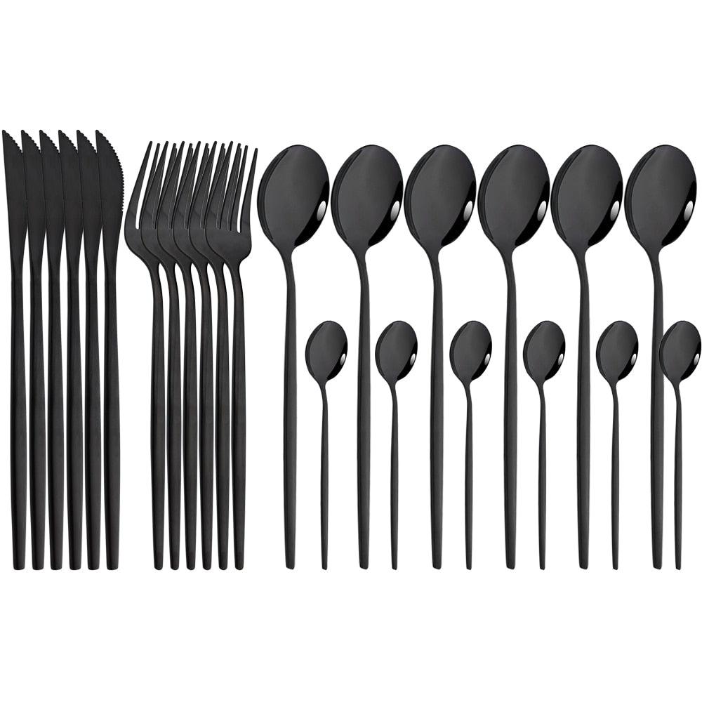 24 unidades Talheres Aço Inoxidável