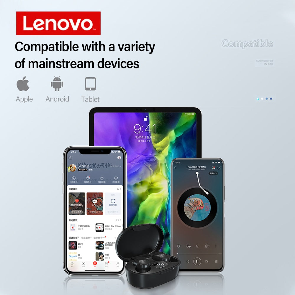 Fone de ouvido sem fio Bluetooth EarDots Lenovo PRO (COD. 12892)