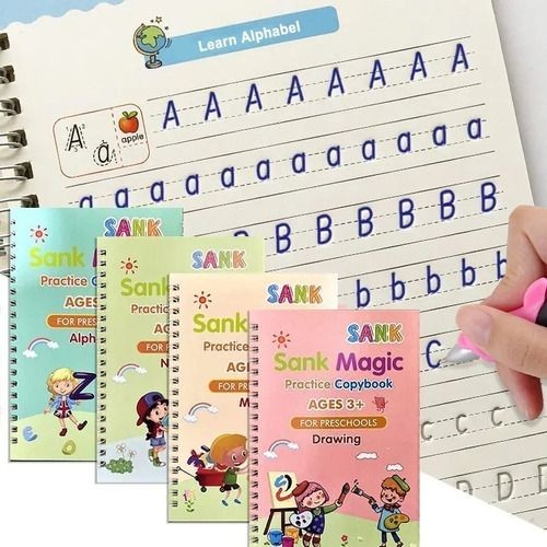 Kit de Cadernos Mágicos de Caligrafia MaycaShop + Brinde