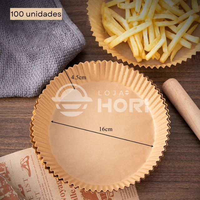 Forro de Papel Antiaderente Para Air Fryer + [3 EBOOKS ESPECIAIS + Sorteio de Air Fryer]