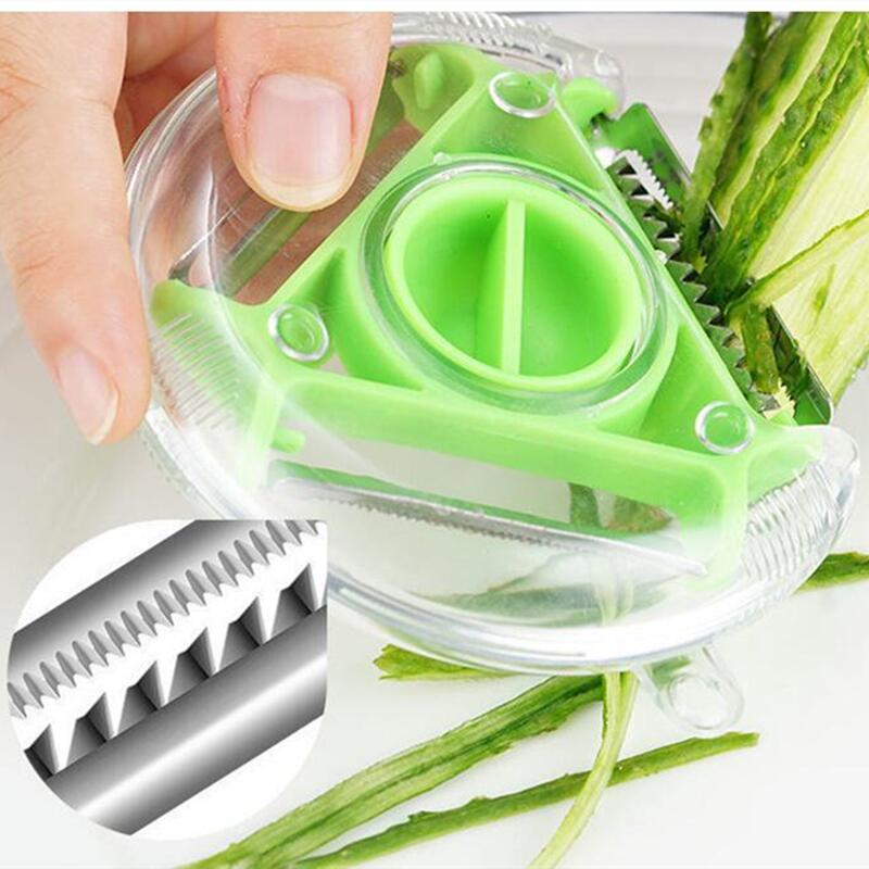 3 In1 Multifunction Kitchen Tool Fruit and Vegetable Peeler Vegetable Shredding Tool Stainless Steel Blade Easy To Clean Replace