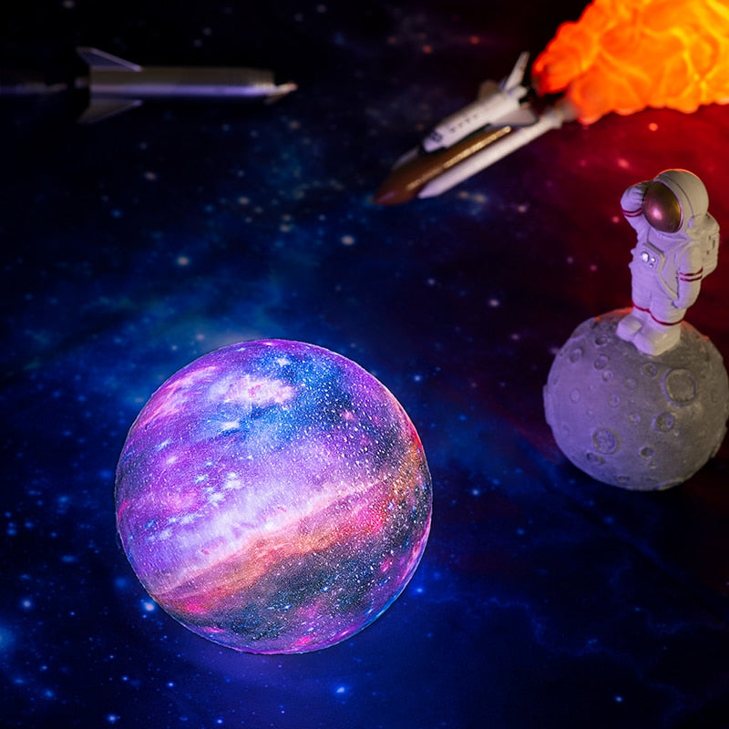 Luminária 3D Galaxy Lua 2.0 (COD. 938129)