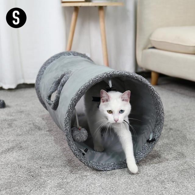 Túnel 2 buracos para treinamento Brinquedo para Gatos